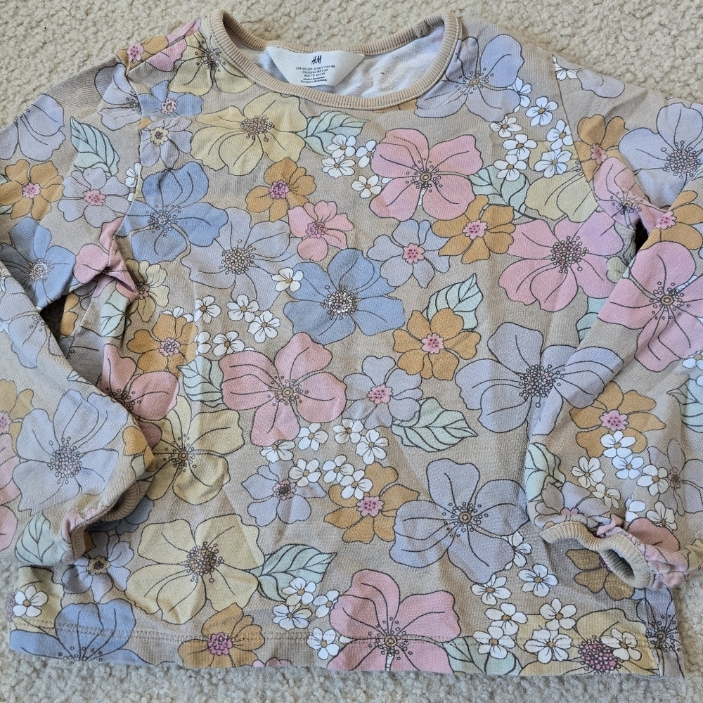 Floral Kids Shirt by H&M - Multicolor YOUTH GIRLS 6X 7
